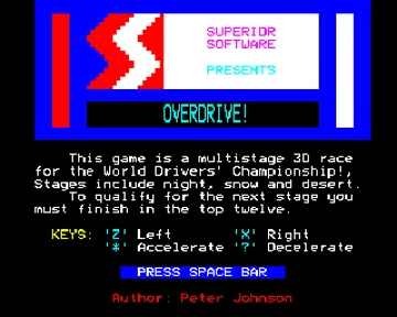 Overdrive (1984)(Superior) screen shot title